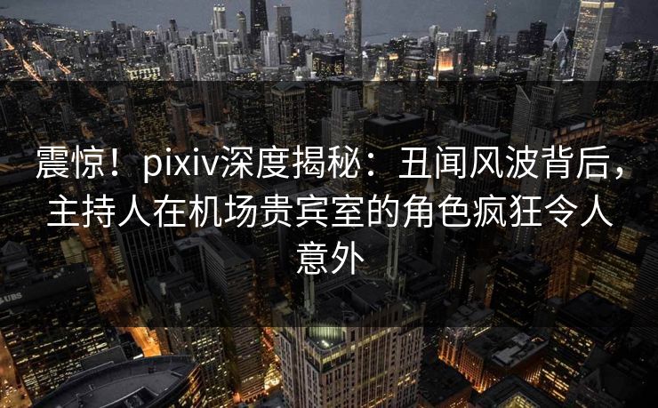 震惊!pixiv深度揭秘:丑闻风波背后,主持人在机场贵宾室的角色疯狂令人意外 震惊!pixiv深度揭秘:丑闻风波背后,主持人在机场贵宾室的角色疯狂令人意外